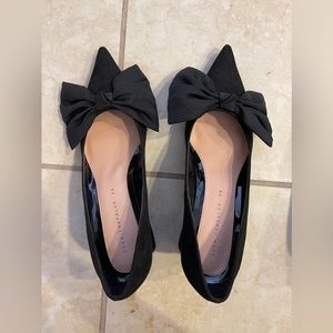 Zara black bow pumps NEW